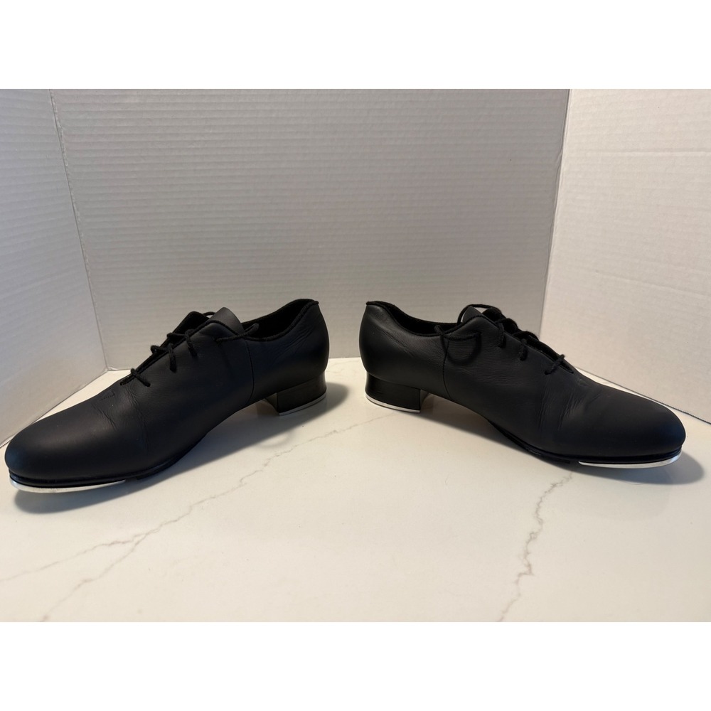 Bloch Womens Black Leather Lace Up Tap Shoes Shockwave Taps Size 10M S0301L - Picture 2 of 5
